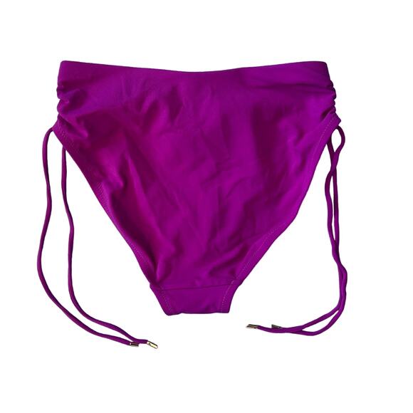 ROBIN PICCONE AUBREY HIGH WAIST BIKINI BOTTOM BOUGAINVILLEA Size XS - Picture 4 of 8